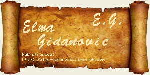 Elma Gidanović vizit kartica